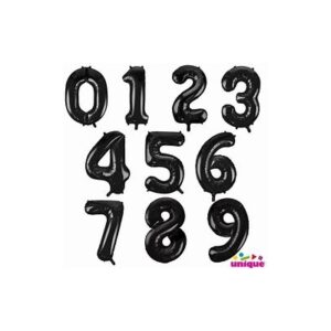 Black Number Balloons