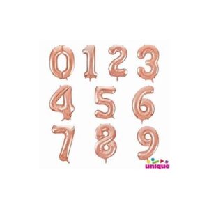 Rose Gold Number Balloons